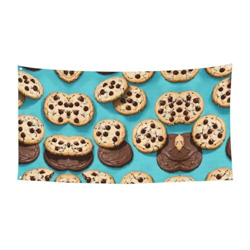 Cookies Food Chocolate Chips Biscuitsprint Party Banner Festliche Dekorationen Geburtstag Karneval Halloween Jubiläum Hochzeit von SKKNT
