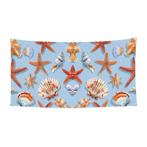 Seestern und Muscheln Muster Druck Party Banner Festliche Dekorationen Geburtstag Karneval Halloween Jahrestag Hochzeit Seestern und Muscheln Muster Druck Party Banner Festliche Dekorationen Geburtstag Karneval Halloween Jahrestag Hochzeit von SKKNT