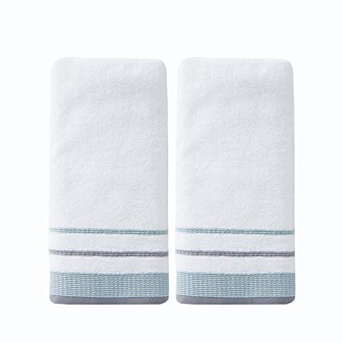 SKL HOME by Saturday Knight Ltd. Go Round Handtuchset, Baumwolle, Weiß, Hand Towel Set von SKL Home