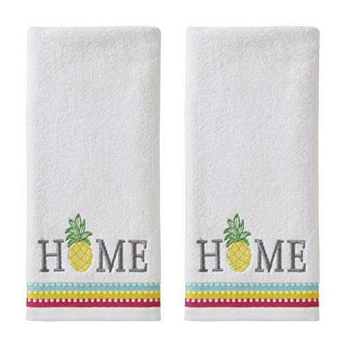 SKL HOME Pineapple Home Handtuchset, Baumwolle, Weiß, 16x25 von SKL Home