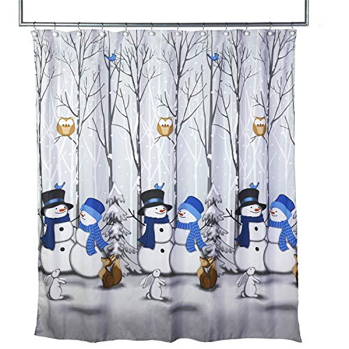 SKL Home Winter Friends Duschvorhang, 183 x 178 cm, Blau von SKL Home