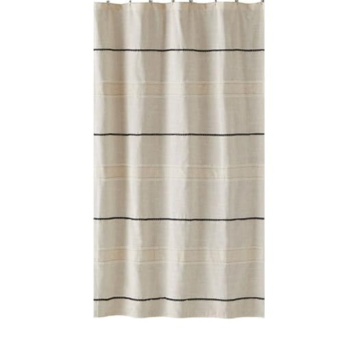 SKL Home by Saturday Knight Ltd. Frayser Duschvorhang, Stoff, Leinen, Fabric Shower Curtain von SKL Home