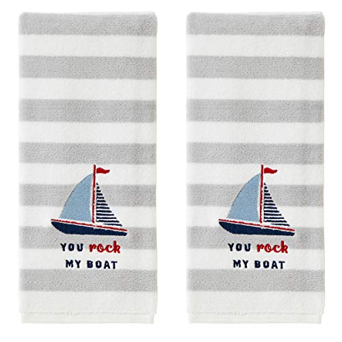 SKL Home by Saturday Knight You Rock My Boat Handtuch, grau (2 Stück), V2849000830203, 16 x 25 von SKL Home