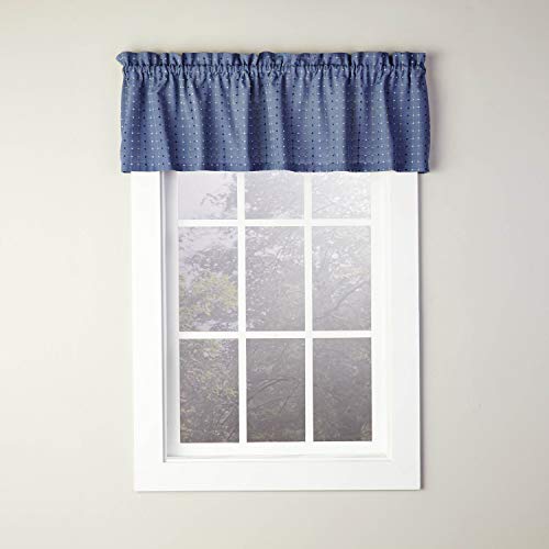 SKL HOME by Saturday Knight Ltd. Hopscotch Fenstervorhang, Polyester, Denim, Valance, 58" x 13" von SKL HOME by Saturday Knight Ltd.