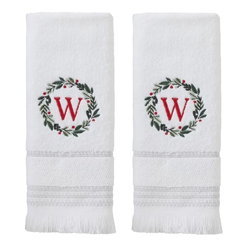 SKL Home Kranz-Monogramm-Handtuch (2er-Pack), W von SKL Home