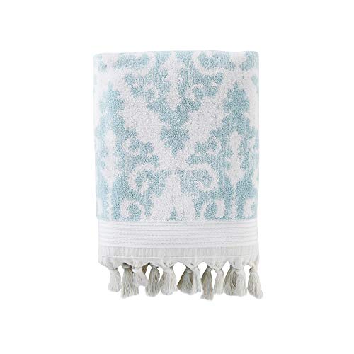 SKL Home Mirage Fringe Badetuch aus 100% türkischer Baumwolle, Aqua, 28x54 von SKL Home