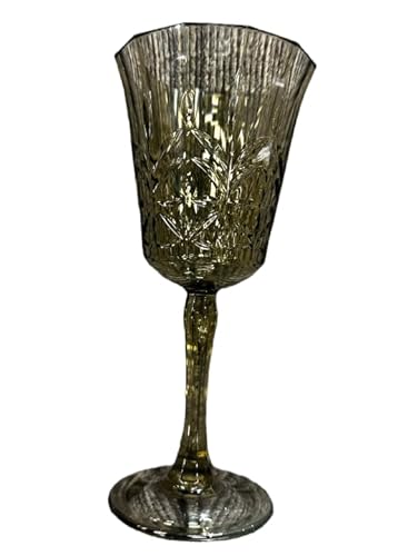 Weingläser aus Kunststoff, 284 ml, Weingläser mit Stiel, bruchsichere und wiederverwendbare Kristallgläser-Set für Hochzeitsempfang, große Veranstaltung, Party, Zeremonie, Grün, 12 Stück von SKLENICE