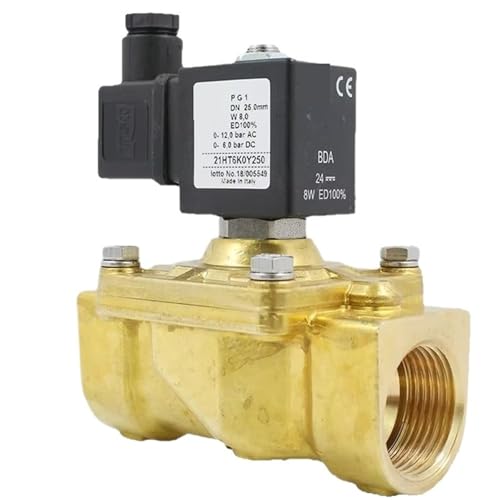 21HT6K0Y250 21HT4K0Y160 21HT5K0Y160 Magnetventil 2/2-Wege NC Kombinierter Betrieb Messinggehäuse AC24V DC12V(21HT5K0Y160,AC24V) von SKLIQMMV