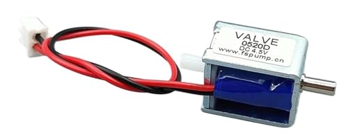 SKLIQMMV 0520D Mini Elektrisches Magnetventil DC 3V 4,5V 6V 12V 24V N/C Normalerweise Geschlossen Micro Air Gas Ventil Flow Control DIY Pumpe Massagegerät(DC 4.5V) von SKLIQMMV