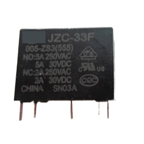 SKLIQMMV 10 Stück Jzc-33f-005-ZS3 5 VDC JZC-33F-012-ZS3 12 VDC JZC-33F-024-ZS3 24 VDC JZC 33F 012 ZS3 JZC-33F 012-ZS3 5A 5PIN(5V) von SKLIQMMV
