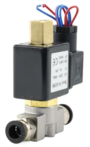 SKLIQMMV 220 V 12 V DN8 1/4 Zoll VX2120-08-SS-NO normalerweise offenes Edelstahl-Magnetventil for YDF-LOK LOK DSJ-M 2-Wege-Ölsäure(12VDC,with FC8mm) von SKLIQMMV