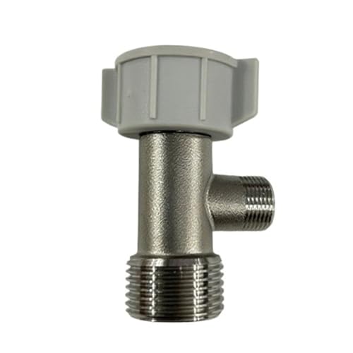 SKLIQMMV Messing 3/8' 1/2' 9/16' T-Ventiladapteranschluss for Toilettensitz-Bidet-Aufsatzsprüher Badezimmer-Sanitärarmaturen(White) von SKLIQMMV
