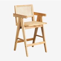 2er-Pack Lali-Hocker 65 cm aus Eschenholz und Rattan Braun Natur - Sklum 2er-Pack Lali-Hocker 65 cm aus Eschenholz und Rattan Braun Natur - Sklum von SKLUM