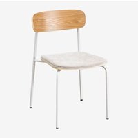 2er-Pack stapelbare Esszimmerstühle aus Eisen und Holz Wilpier Gardenia Weiß - Sklum 2er-Pack stapelbare Esszimmerstühle aus Eisen und Holz Wilpier Gardenia Weiß - Sklum von SKLUM