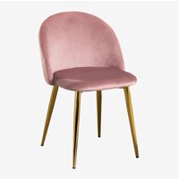 Sklum - 2er Set Esszimmerstühle aus Samt Kana Rosé Gold Sklum - 2er Set Esszimmerstühle aus Samt Kana Rosé Gold von SKLUM