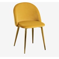 2er Set Esszimmerstühle aus Samt Kana Senf Gold - Sklum 2er Set Esszimmerstühle aus Samt Kana Senf Gold - Sklum von SKLUM