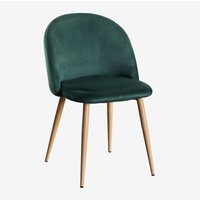 2er Set Esszimmerstühle aus Samt Kana grün jungle Natur - Sklum 2er Set Esszimmerstühle aus Samt Kana grün jungle Natur - Sklum von SKLUM