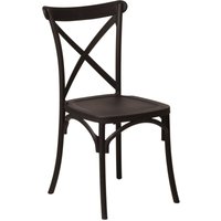 Sklum - 2er Set stapelbare Gartenstühle Otax Schwarz von SKLUM