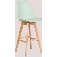 SKLUM 4er-Pack hohe Hocker 75 cm mit Kissen aus Kunstleder Nordic Seladon von SKLUM