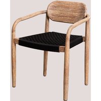 4er Set Gartenstühle aus Holz mit Armlehnen Naele Schwarz - Schwarz - Sklum von SKLUM