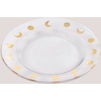 Sklum - 4er Set flache Teller aus Glas Exton Transparent von SKLUM