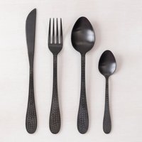 Aina 16-teiliges Besteck aus Edelstahl mattschwarz - Sklum Aina 16-teiliges Besteck aus Edelstahl mattschwarz - Sklum von SKLUM