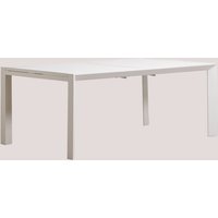 Sklum - Ausziehbarer rechteckiger Gartentisch aus Aluminium (180-240x100 cm) Starmi Gardenia Weiß - Gardenia Weiß von SKLUM