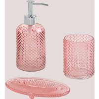 Badezimmerzubehör-Set aus Glas Yerlic Rosa - Rosa - Sklum von SKLUM