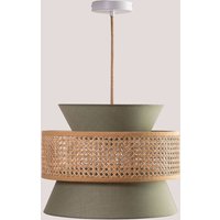 Deckenlampe aus Rattan Yereh Grün Caqui - Sklum von SKLUM