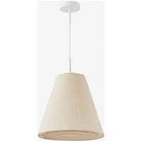 Deckenlampe aus granatfarbenem Leinen und Baumwolle Weiss - Sklum von SKLUM