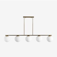 Deckenleuchte mit 5 Glaskugeln Uvol Vergoldet - Sklum von SKLUM