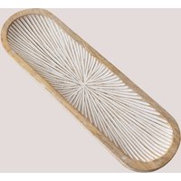 Dekoratives Tablett aus Nabordi-Mangoholz Weißes Vintage-Holz - Weißes Vintage-Holz - Sklum von SKLUM