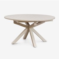 Sklum - Ausziehbarer Gartentisch 145-200x145 cm aus Barces Aluminium Beige Tapioca von SKLUM