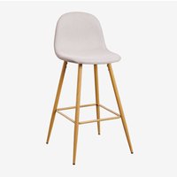 Glamm Barhocker ↑75 cm Beige Creme Natürliches Holz - Sklum Glamm Barhocker ↑75 cm Beige Creme Natürliches Holz - Sklum von SKLUM