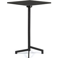 Dely 60x60 cm quadratischer Stehtisch, klappbar und in 2 Höhen umbaubar, aus Stahl Schwarz - Sklum von SKLUM