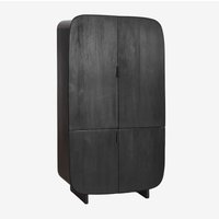 Kleiderschrank Agathe aus Mangoholz Schlichtes Schwarz - Sklum von SKLUM