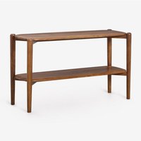 Konsole 130x40 cm aus Mangoholz Gina Dunkler Griff Holz - Sklum von SKLUM