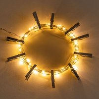 Sklum - Dekorative LED-Girlande 3,50 m mit Clips Inça Chrom von SKLUM