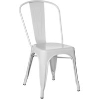 Stapelbarer Stuhl aus Stahl lix Weiss - Sklum von SKLUM