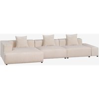 Sklum - Modulares Ecksofa rechts 2-teilig mit hoher Armlehne und Hocker (↔︎285 cm) Bruna von SKLUM