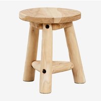 Sklum - Narel niedriger Hocker aus Teakholz Helles Teakholz Sklum - Narel niedriger Hocker aus Teakholz Helles Teakholz von SKLUM