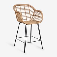 2er-Pack Zole Barhocker aus synthetischem Korbgeflecht ↑75 cm - Sklum von SKLUM