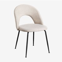 Polsterstuhl in Glorys-stoff Beige Schwarz - Sklum von SKLUM