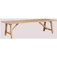Rechteckiger Gartentisch aus Dubai-Akazienholz Rustikales Akazienbraun 300 x 100 cm - Sklum von SKLUM