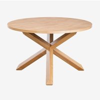 Sklum - Runder Esstisch Ø120 cm aus mdf und Mierenholz Braun Natur von SKLUM