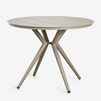 Sklum - Runder Esstisch aus Aluminium Valerie Moka Braun Ø100 cm von SKLUM