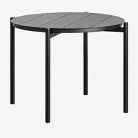 Runder Gartentisch aus Aluminium (Ø109 cm) Elton Schwarz Carbon - Schwarz Carbon - Sklum von SKLUM