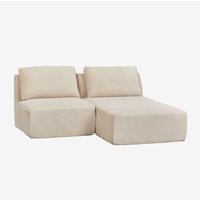SKLUM 2-teiliges modulares Chaiselongue-Sofa rechts aus vakuumverpacktem Cord Temple von SKLUM