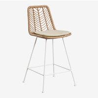 SKLUM 2er-Pack Barhocker aus synthetischem Rattan Gouda Natural Natürlich ↑65 cm Weiß von SKLUM