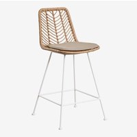 SKLUM 2er-Pack Barhocker aus synthetischem Rattan Gouda Natural Natürlich ↑65 cm Weiß von SKLUM